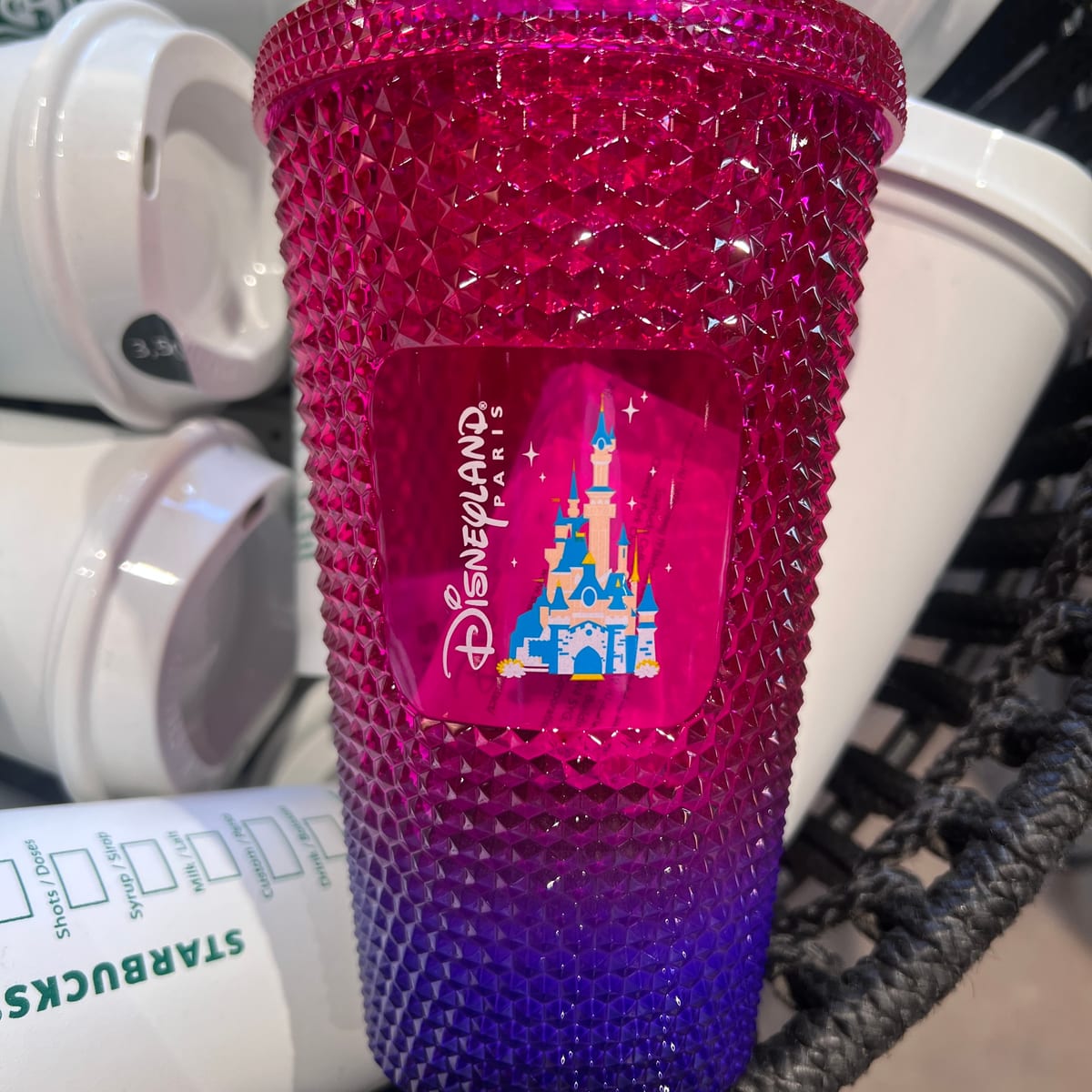 Disneyland Paris Starbucks Studded Castle Print Cup view 2