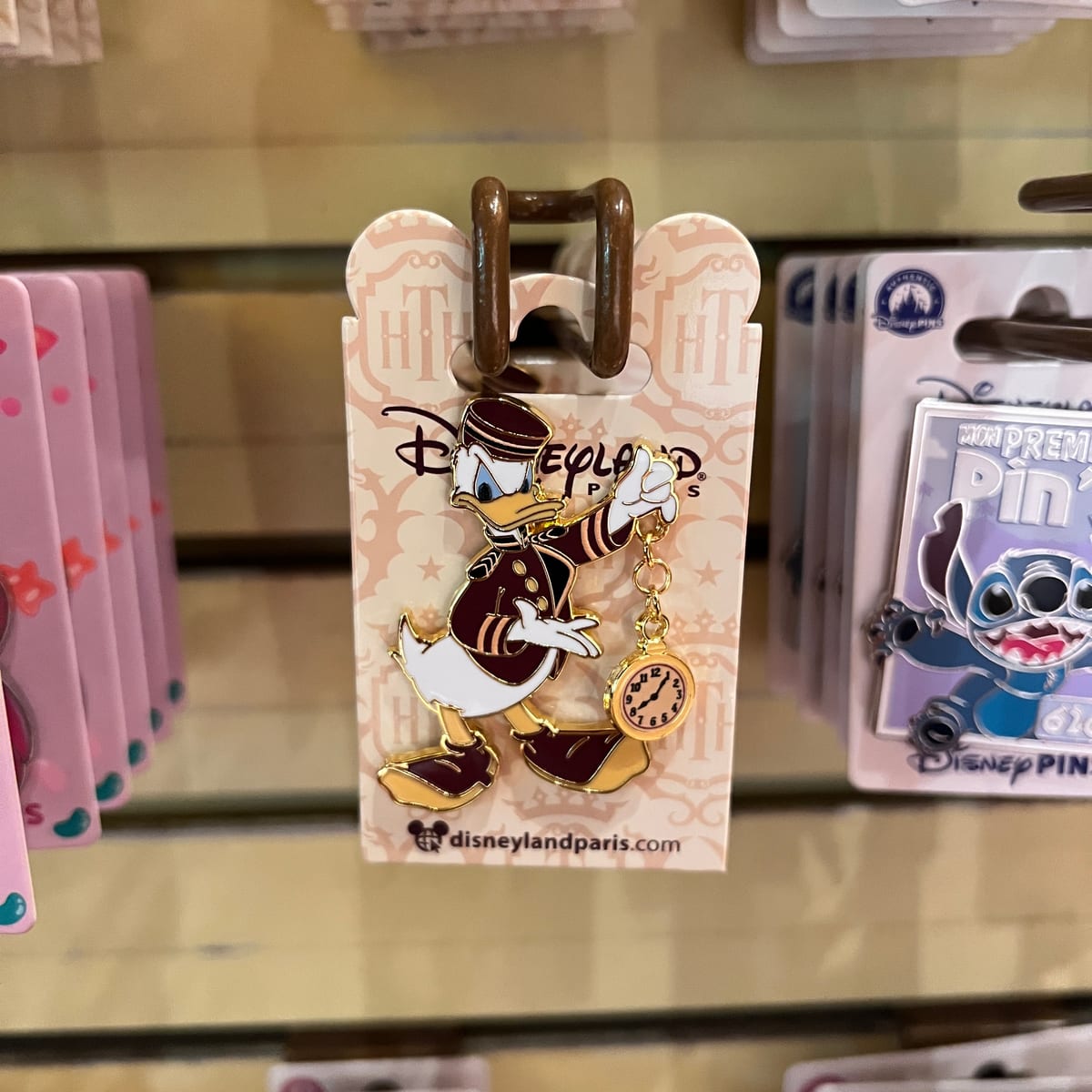 Disneyland Paris Tower of Terror Donald Duck Bellhop Pin view 1