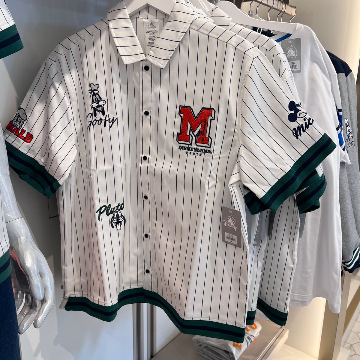 Disneyland Paris Embroidered Mickey & Friends Baseball Shirt view 1