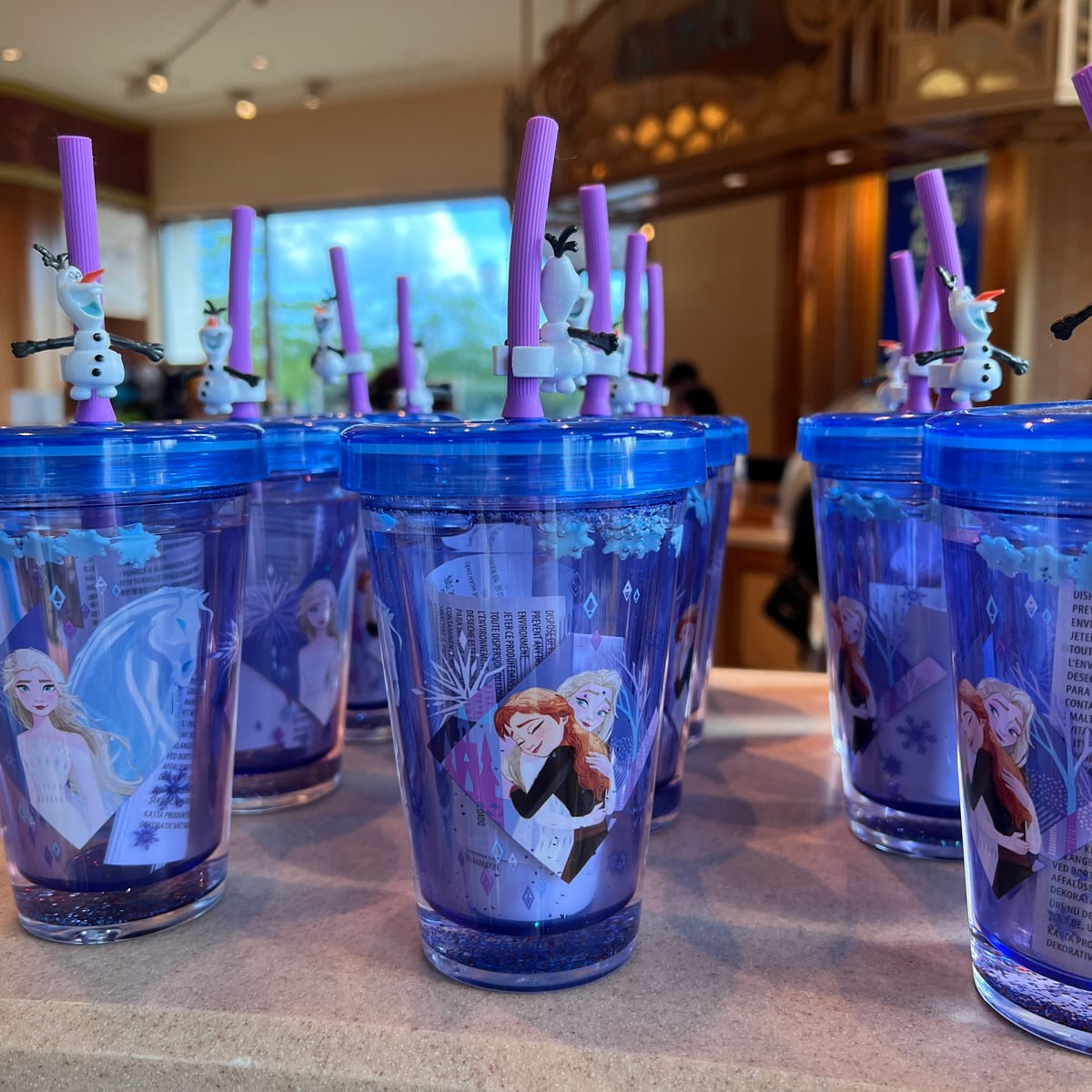 Disneyland Paris Frozen Olaf Straw Drinking Cup view 1