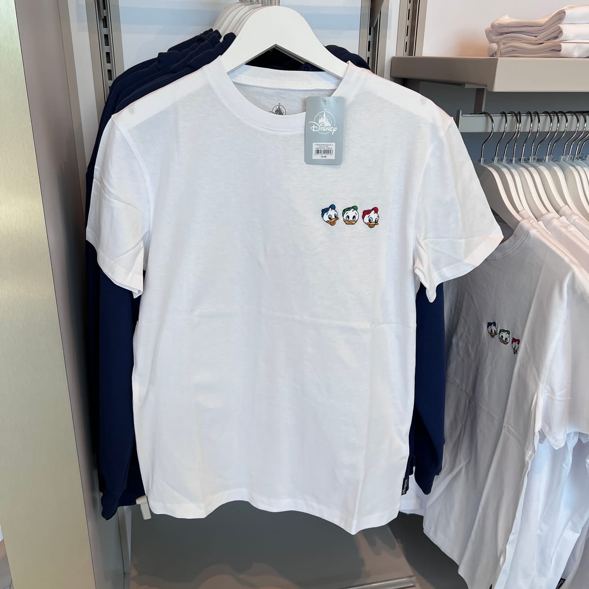 Disneyland Paris Embroidered Huey Dewey Louie Basic T Shirt view 1