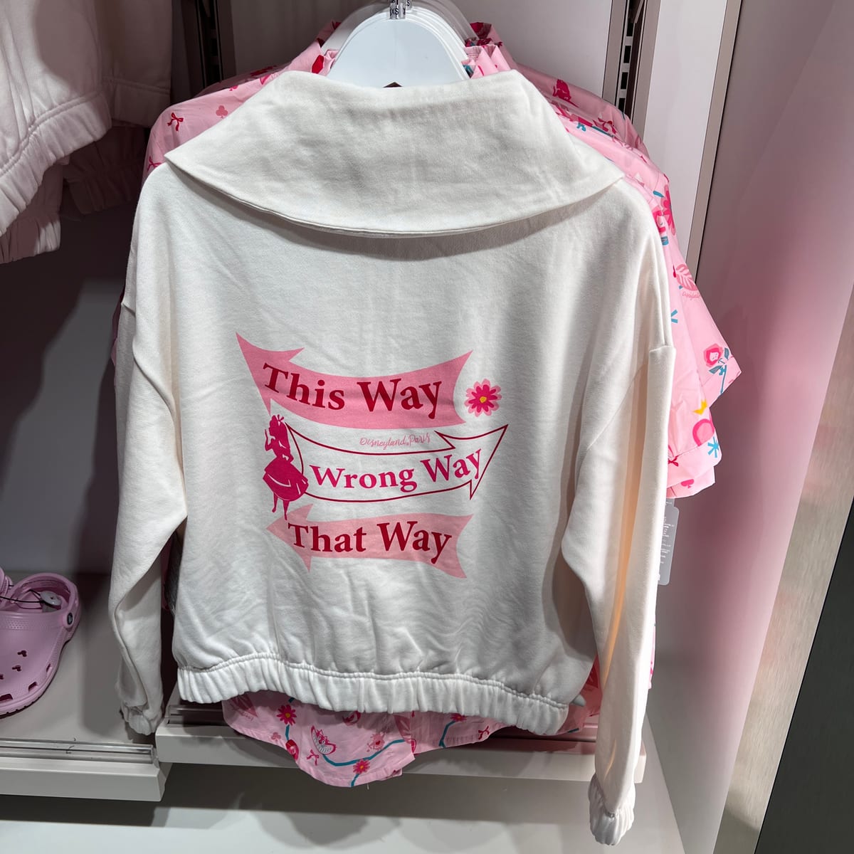 Disneyland Paris Alice in Wonderland Quarter Zip Sweater Collars view 3
