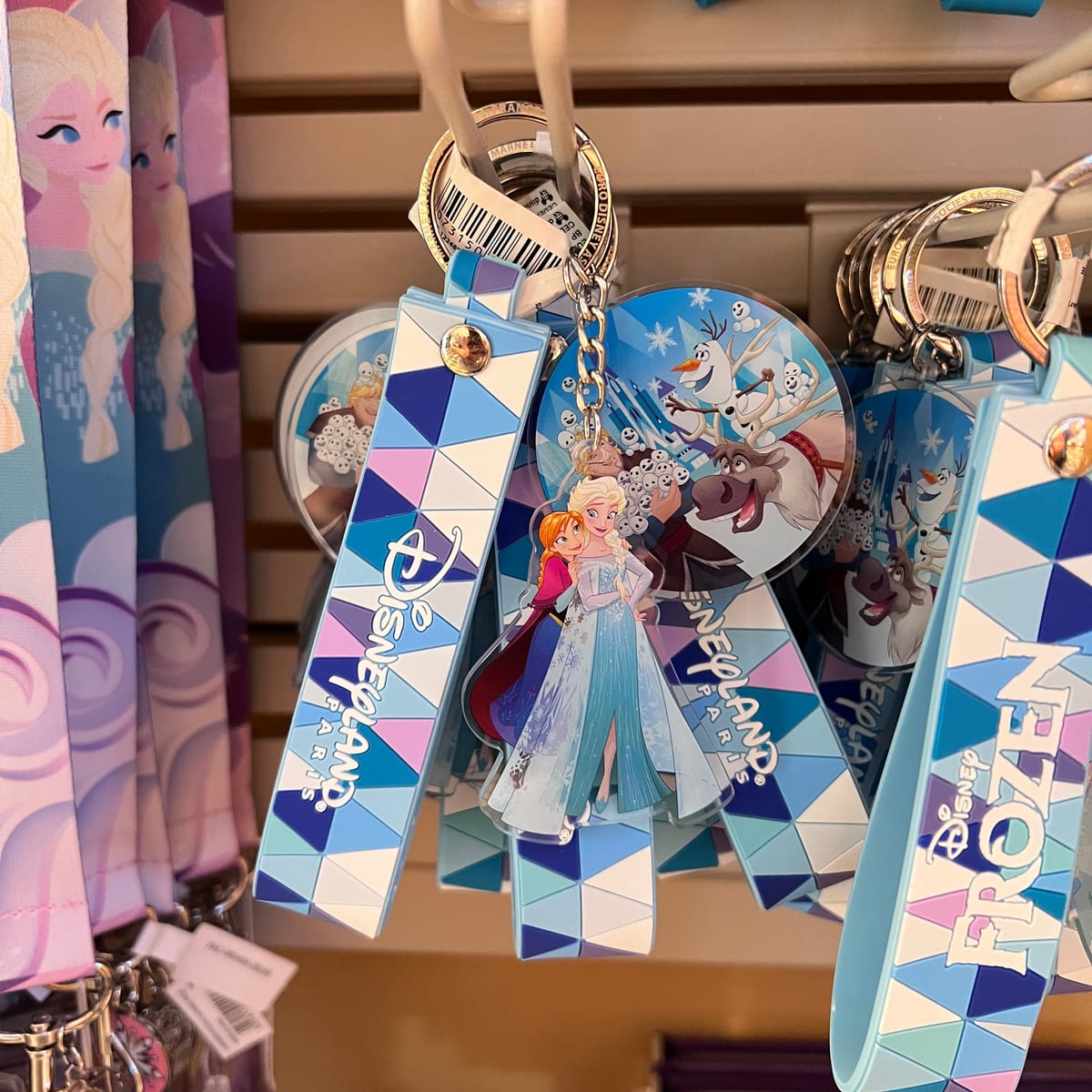 Disneyland Paris World of Frozen Name Tag Keyring view 1