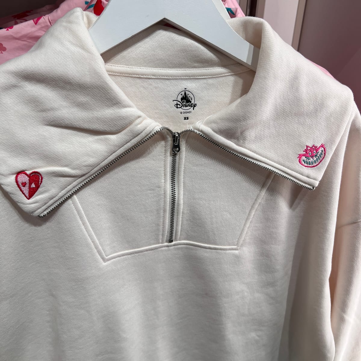 Disneyland Paris Alice in Wonderland Quarter Zip Sweater Collars view 2