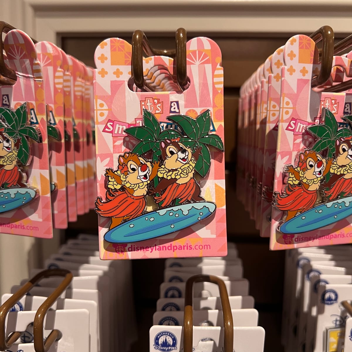 Disneyland Paris Chip and Dale It’s A Small World Pin view 1