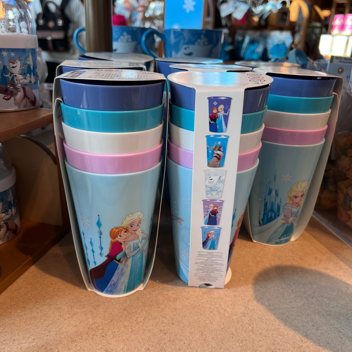 Disneyland Paris Frozen Set of 5 Plastic Cups view 1