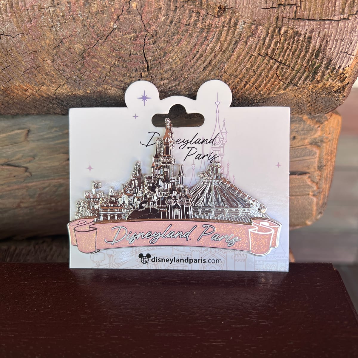 Disneyland Paris Silver Sparkly Skyline Pin view 1