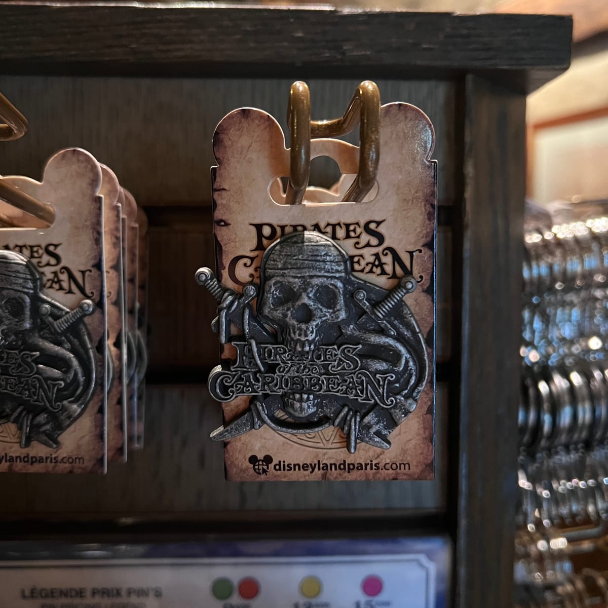 Disneyland Paris Pirates of the Caribbean Stone Skull Pin view 1