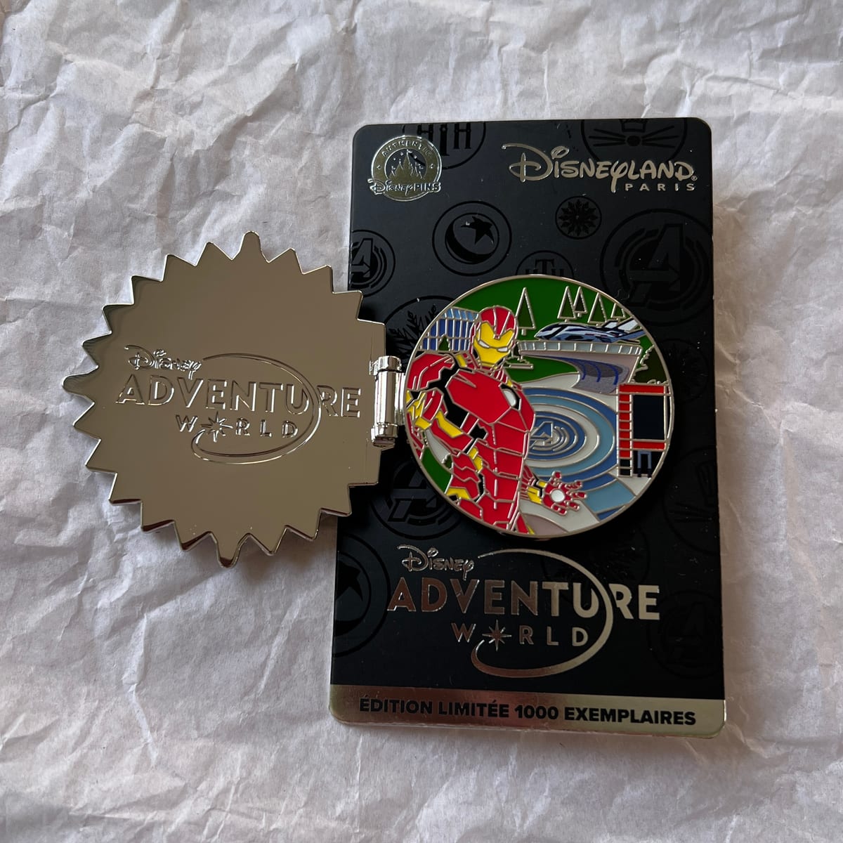 Disneyland Paris Limited Edition Adventure World Avengers Campus Hinged Pin view 1