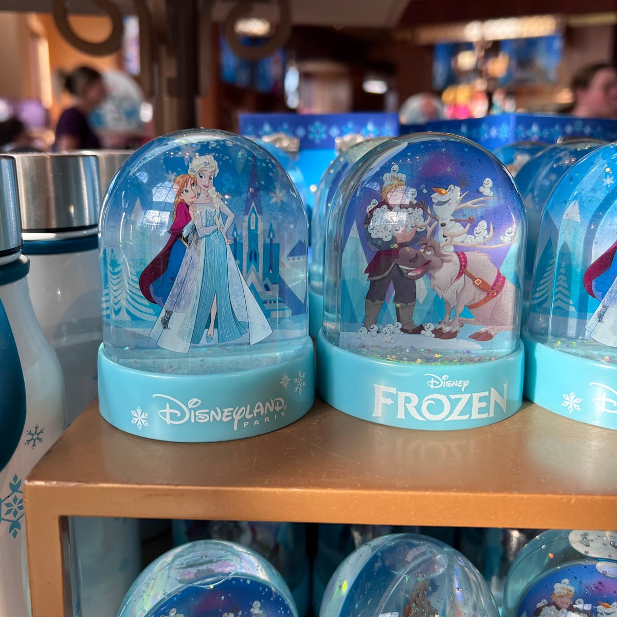 Disneyland Paris World of Frozen Two Side Snowglobe view 1