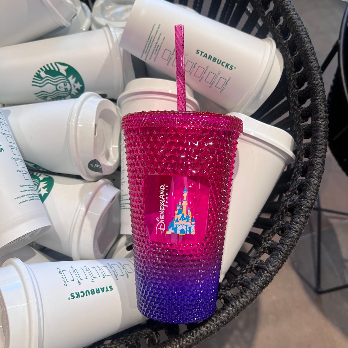 Disneyland Paris Starbucks Studded Castle Print Cup view 1