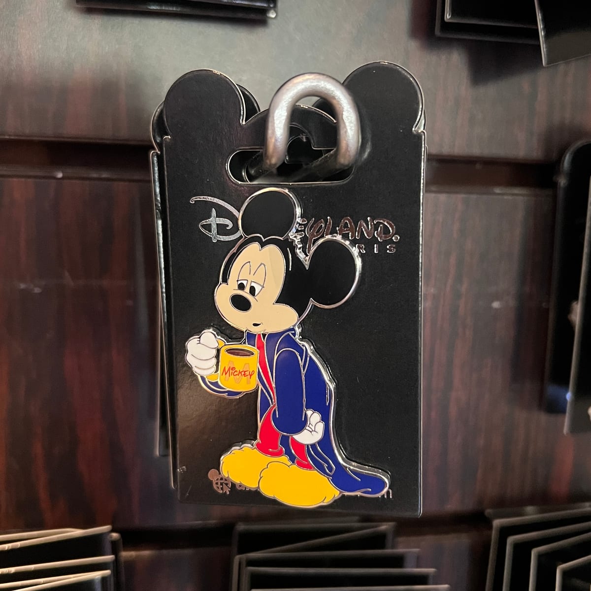 Disneyland Paris Hot Chocolate Sleepy Mickey Mouse Pin view 1