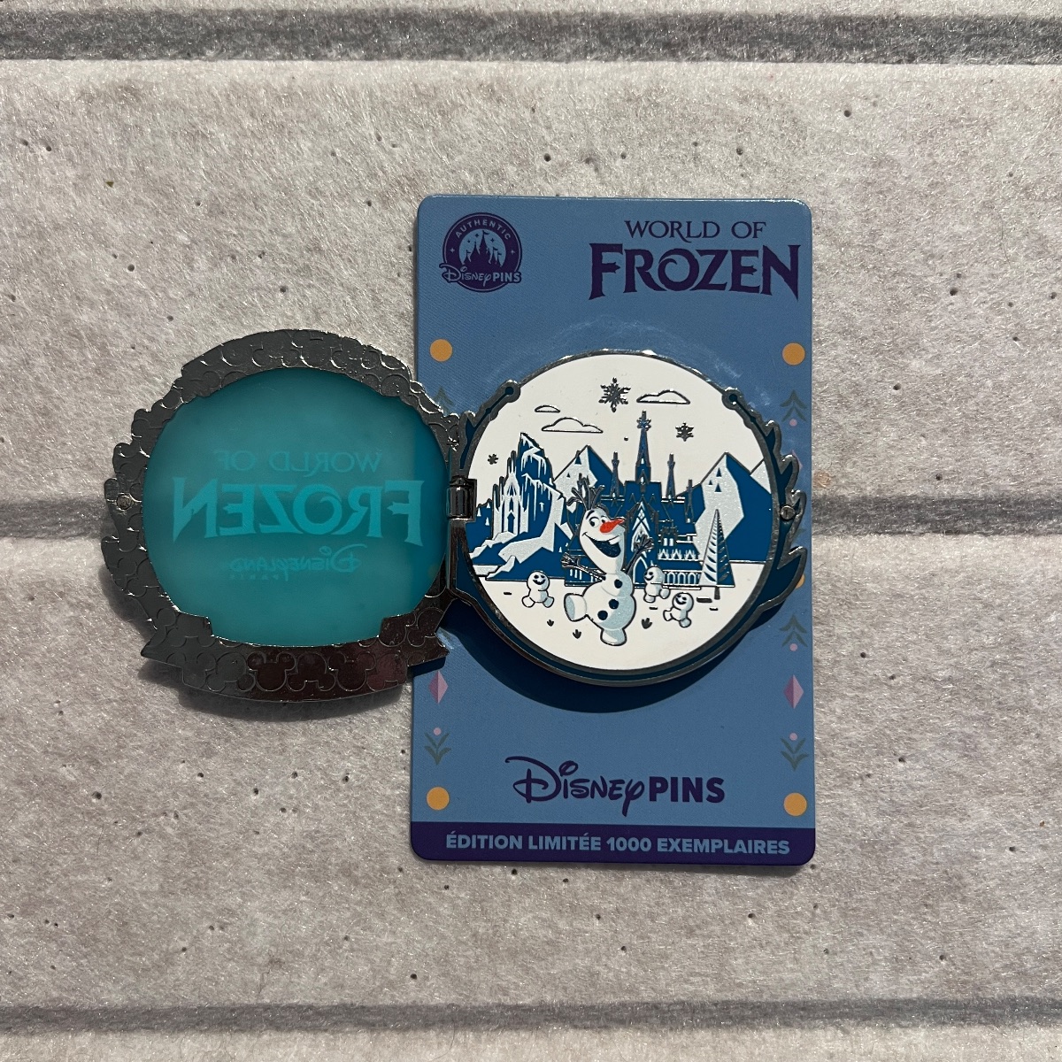 Disneyland Paris Limited Edition World of Frozen 'In Two Months' Hinged Pin view 1