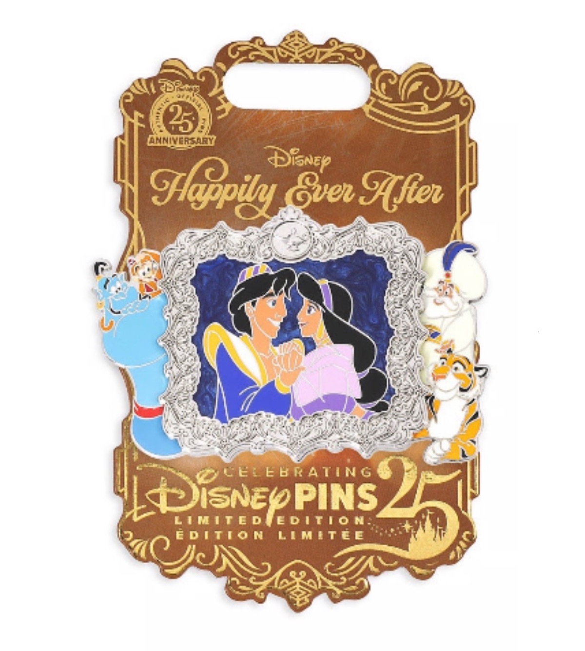 Disney Store Limited Edition Happily Ever After Aladdin Slider Pin