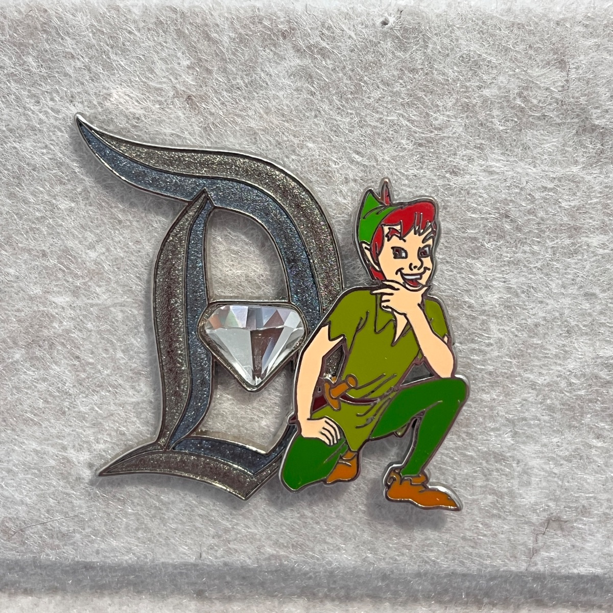 Disneyland Resort 60th Limited Edition Diamond ‘D’ Peter Pan Pin view 1
