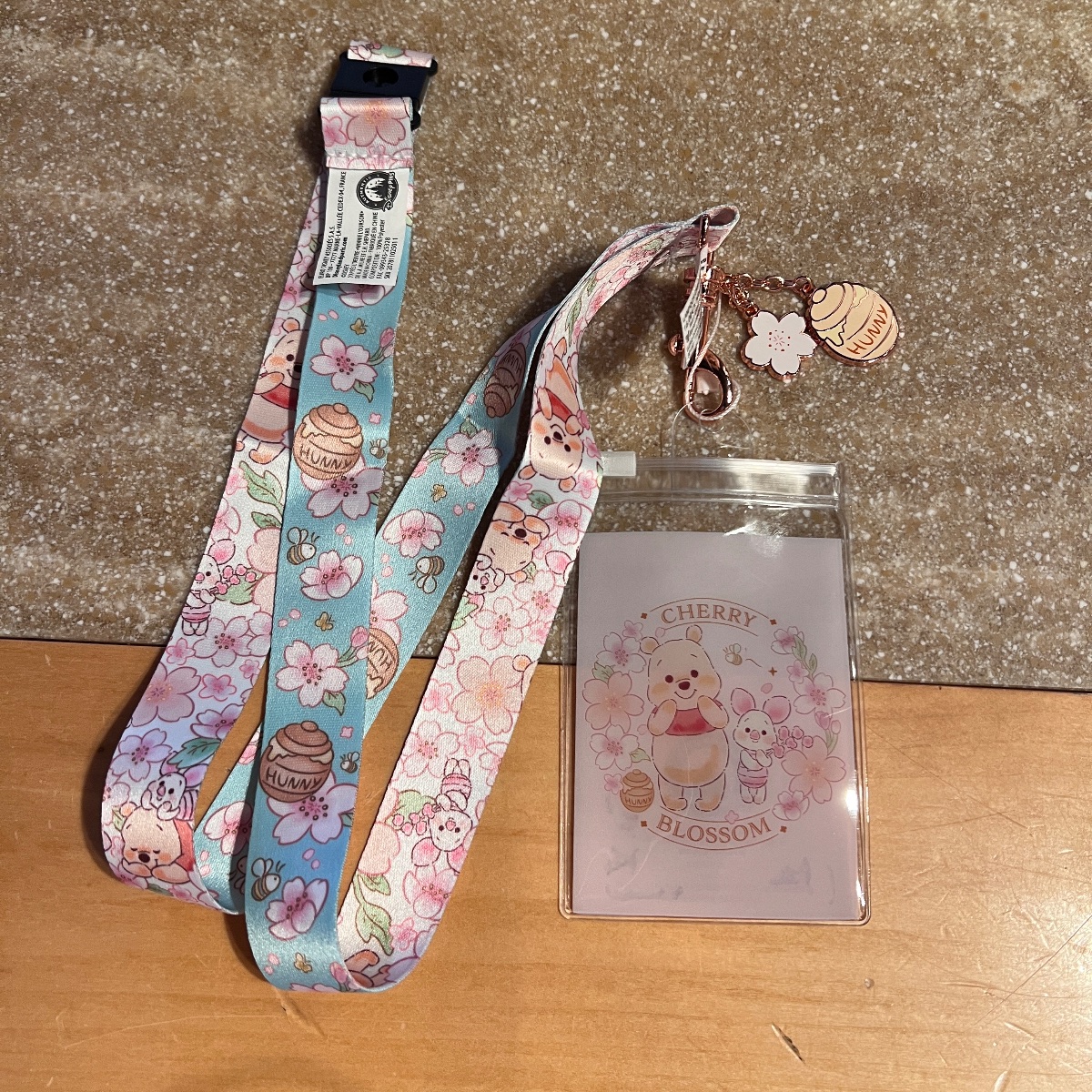 Disneyland Paris Cherry Blossom Winnie the Pooh Lanyard