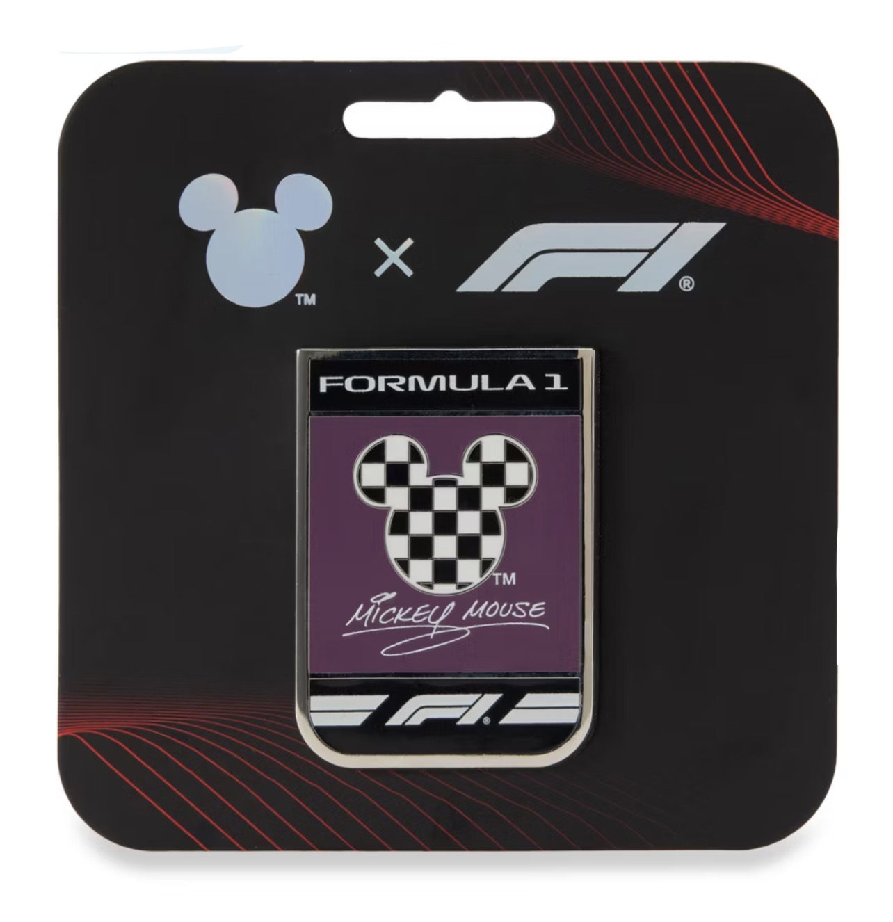 Disney Store x Formula 1 Velocity Mickey Mouse Crest Pin
