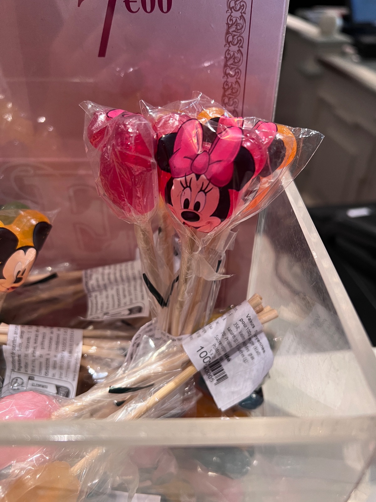 Disneyland Paris Minnie Mouse Sealed Lollipops 5 Pack