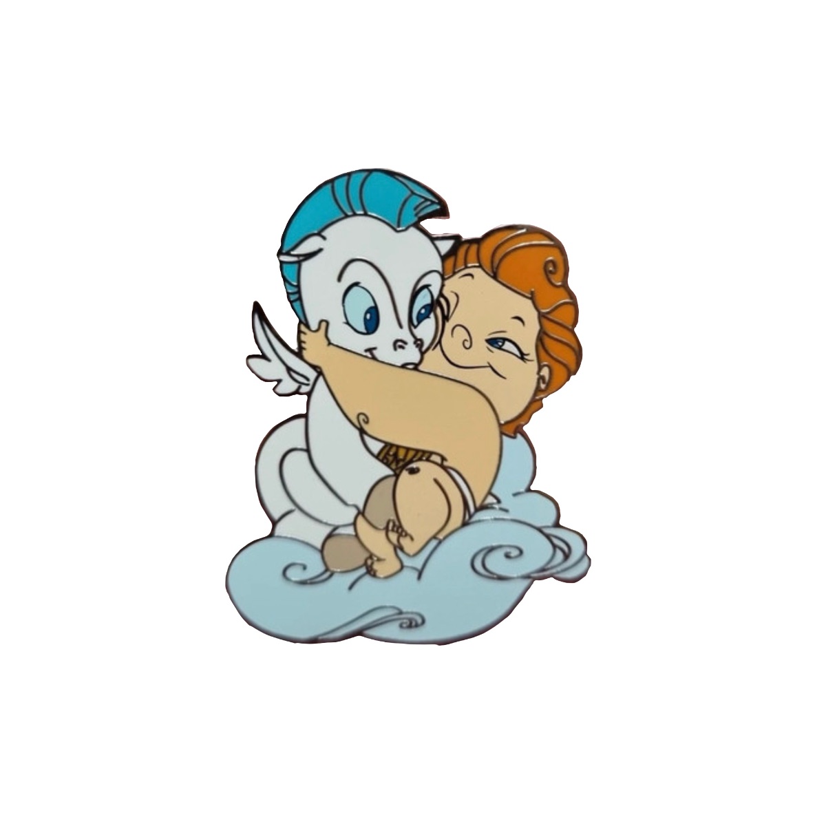 Disneyland Paris Open Edition Baby Hercules Cuddling Baby Pegasus Pin view 1