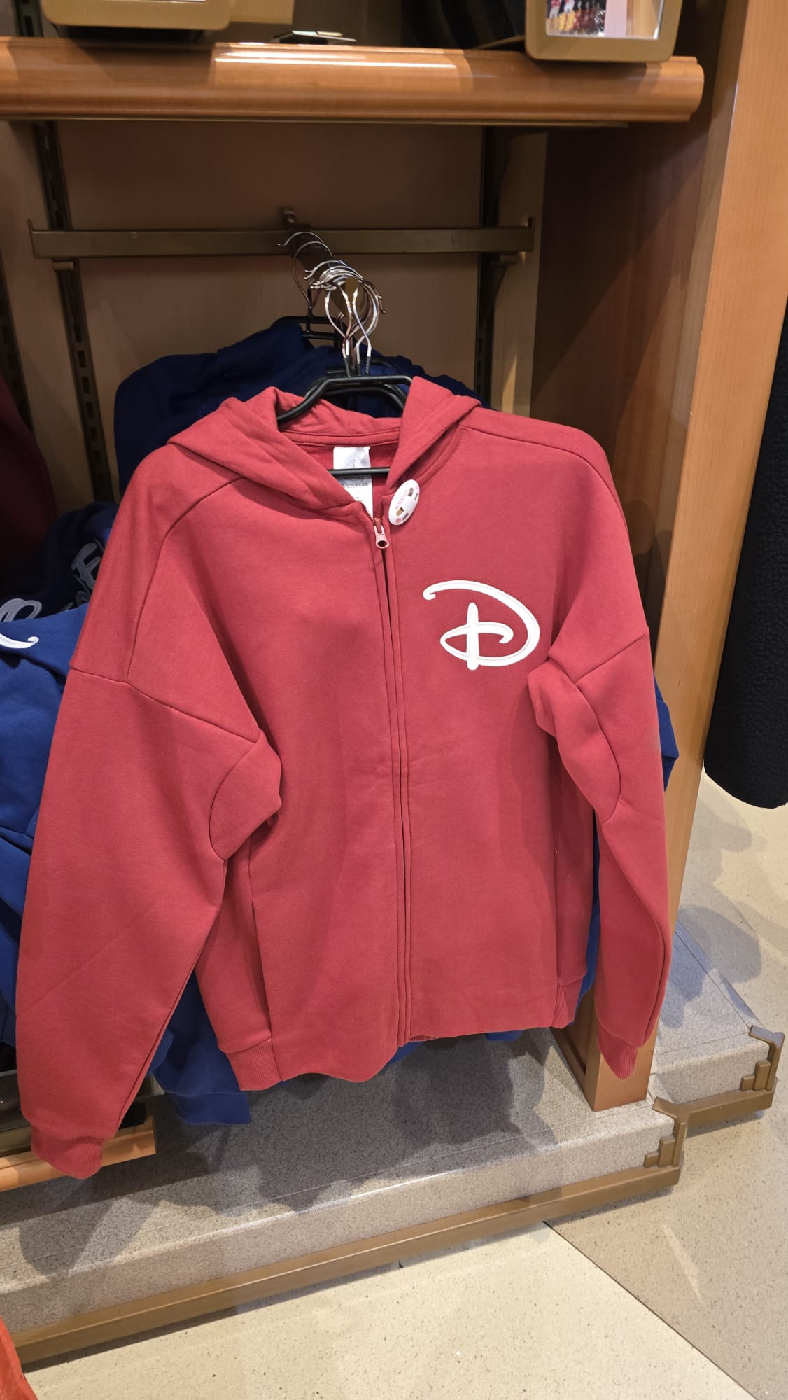Disneyland Paris Red Embroidered Logo Hoodie view 2