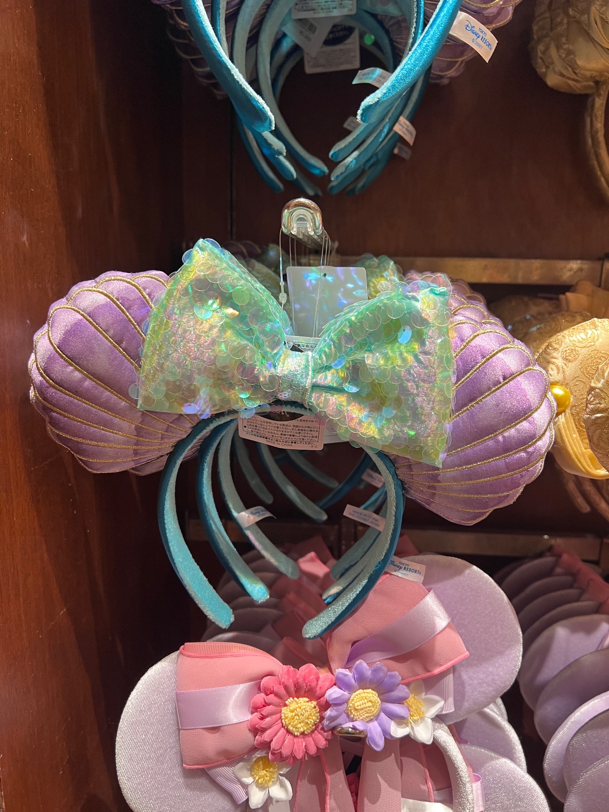 Tokyo Disney The Little Mermaid Ariel Bow Ears view 1