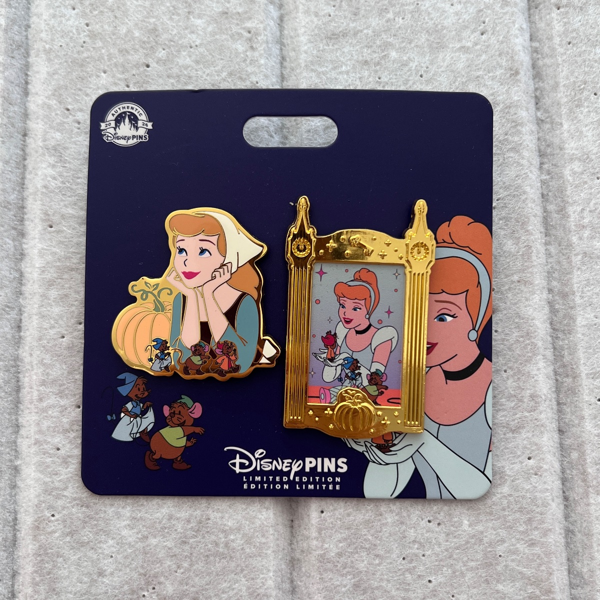 Disney Store Limited Edition Cinderella Key Series Pin Set