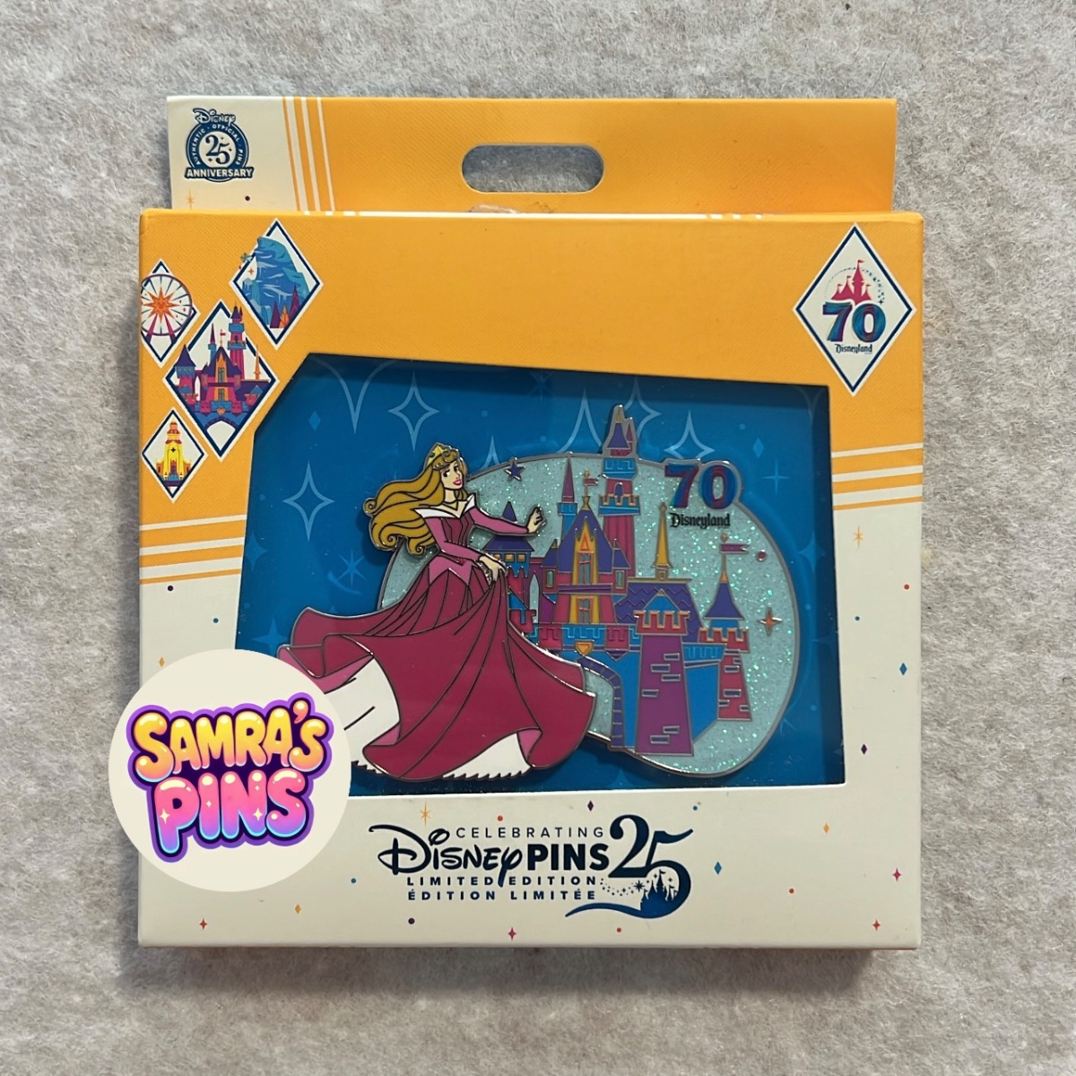 Disneyland Resort 70th Limited Edition Sleeping Beauty Mini Jumbo Pin