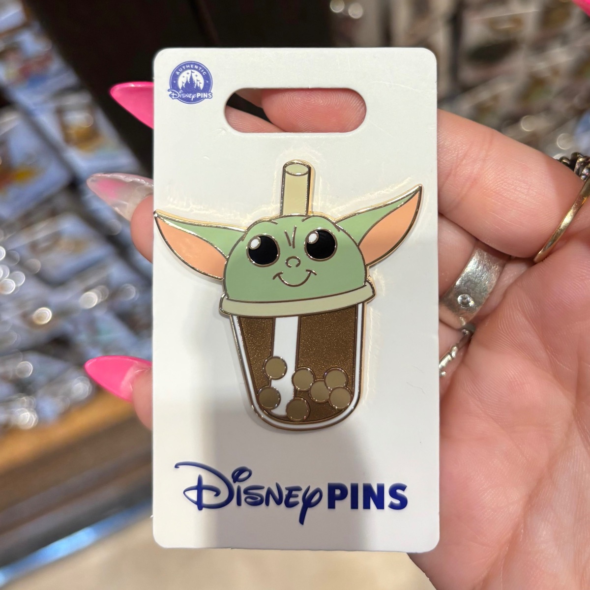 US Disney Star Wars Grogu Bubble Tea Pin view 1