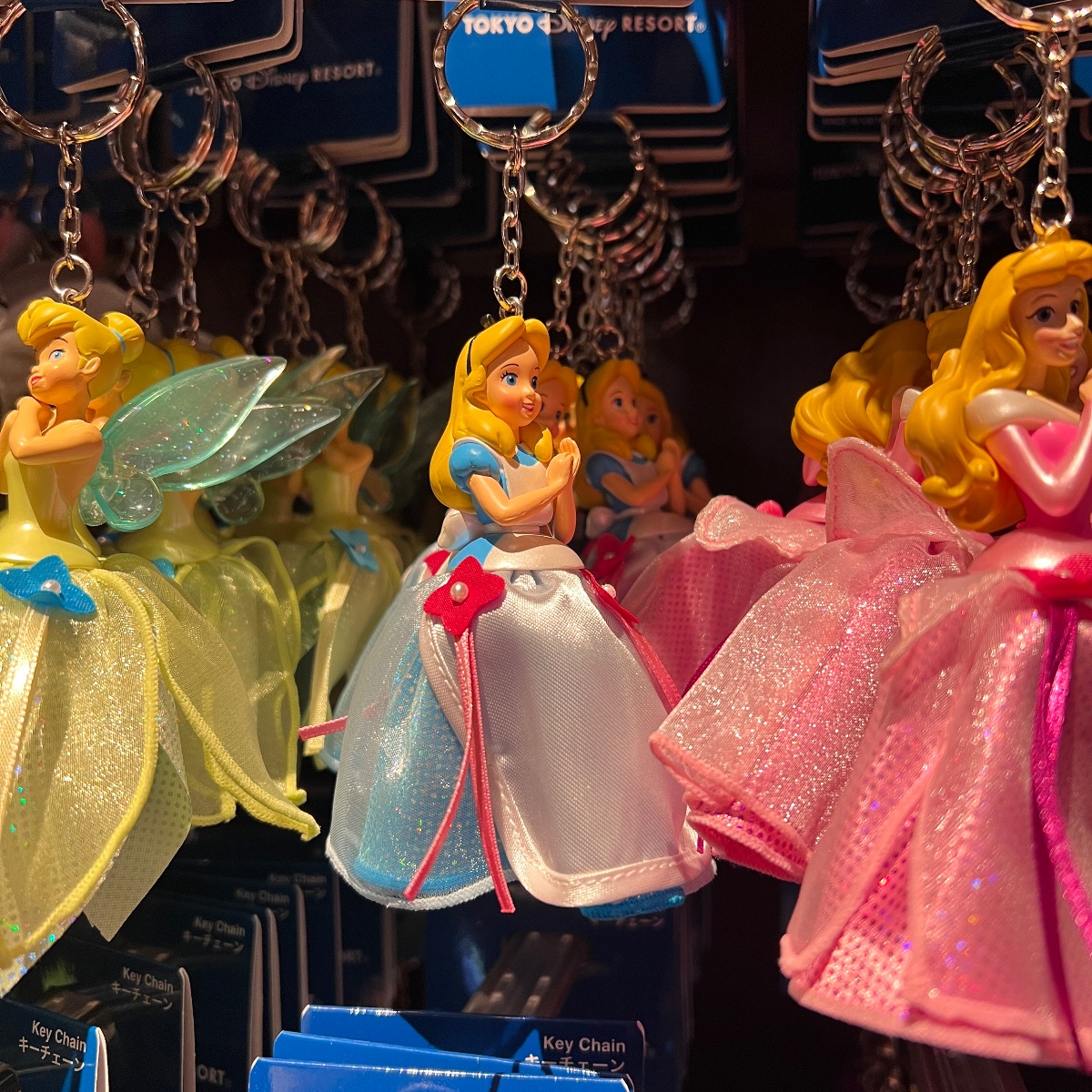Tokyo Disney Alice in Wonderland Dress Keyring view 1