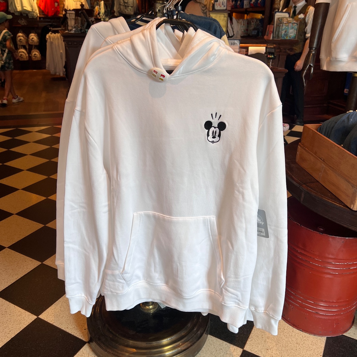 Disneyland Paris Mickey Mouse Black White Hoodie view 2