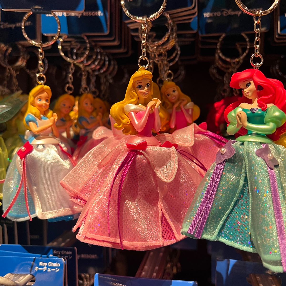 Tokyo Disney Sleeping Beauty Aurora Dress Keyring view 1