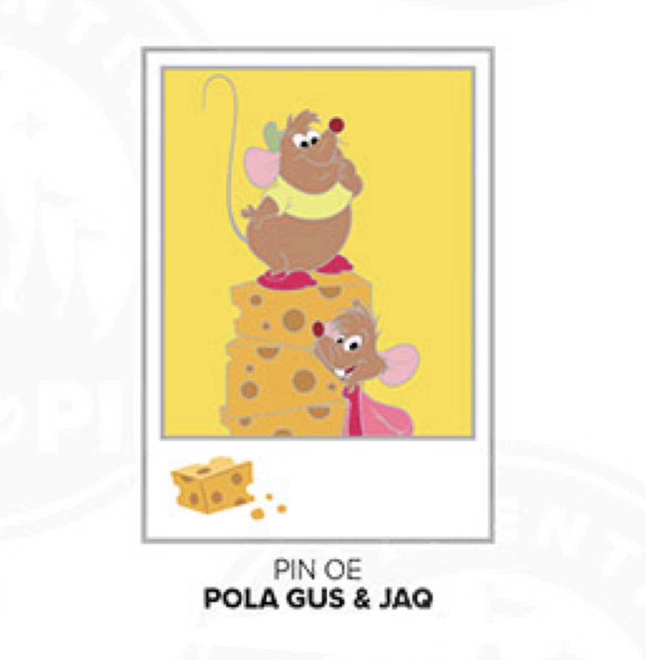 Disneyland Paris August 2026 Cinderella Jaq Gus Mice Polaroid Pin