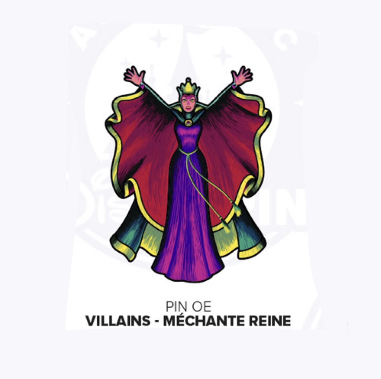 Disneyland Paris October 2026 Halloween Evil Queen Neon Villains Pin