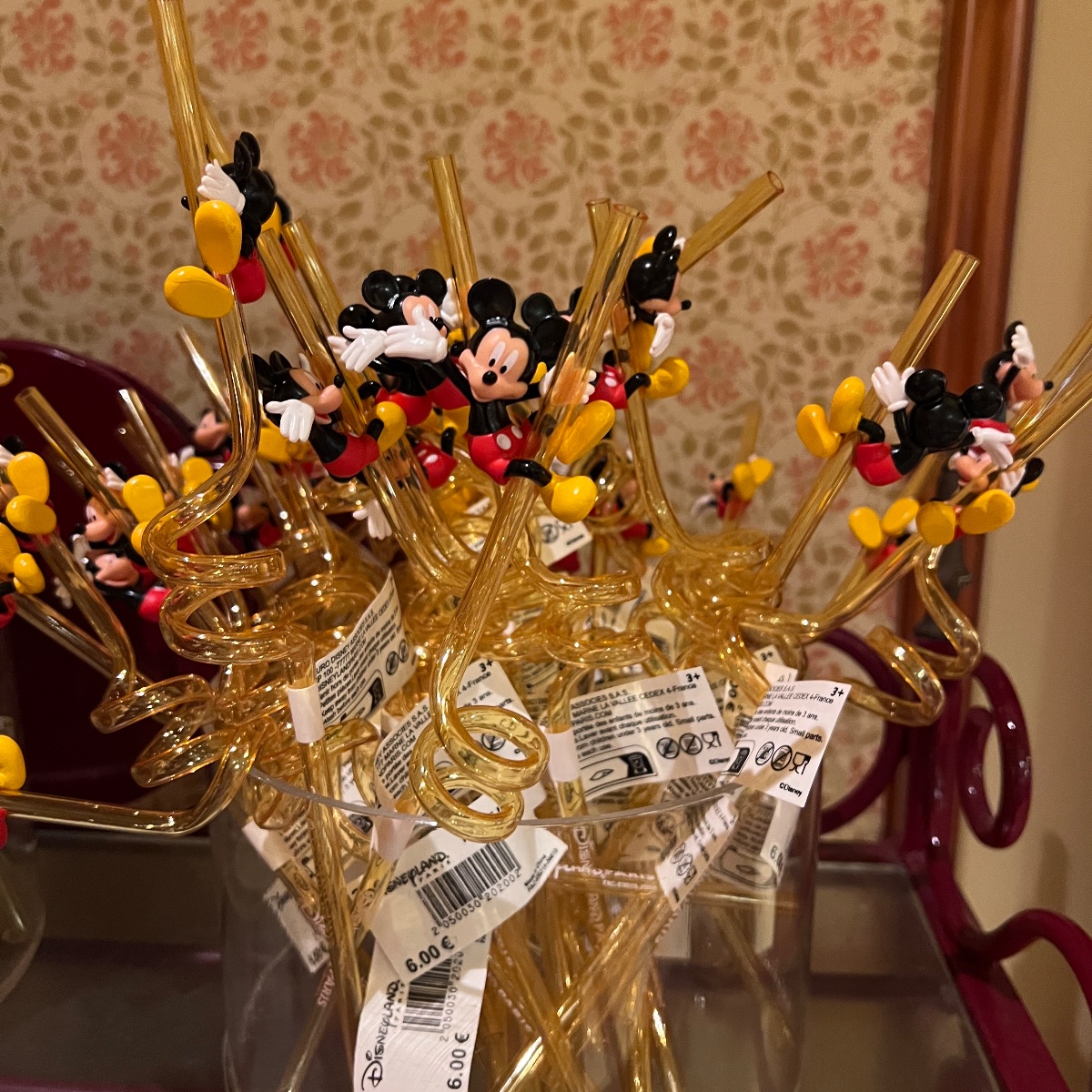 Disneyland Paris Mickey Mouse Swirly Drinking Straw view 2