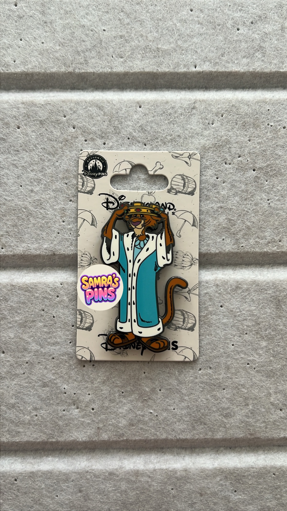 Disneyland Paris Classics Robin Hood King John Pin