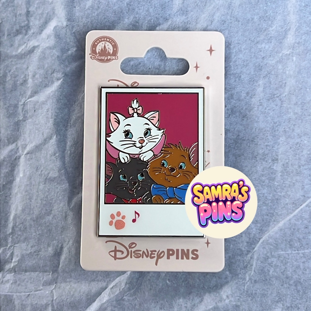 Disneyland Paris August 2026 Aristocats Polaroid Pin
