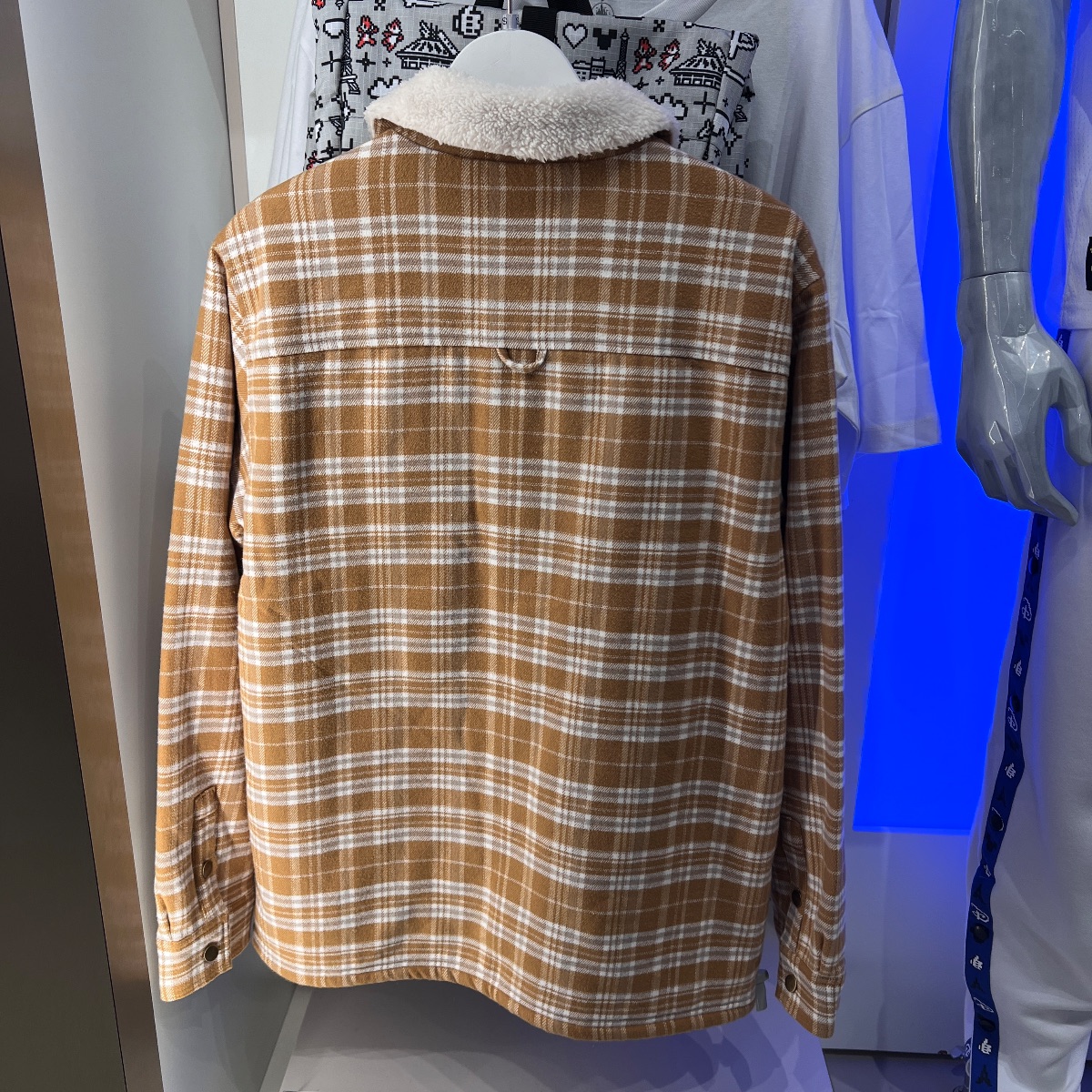 Disneyland Paris Snow White Grumpy Fleece Lined Plaid Jacket view 3