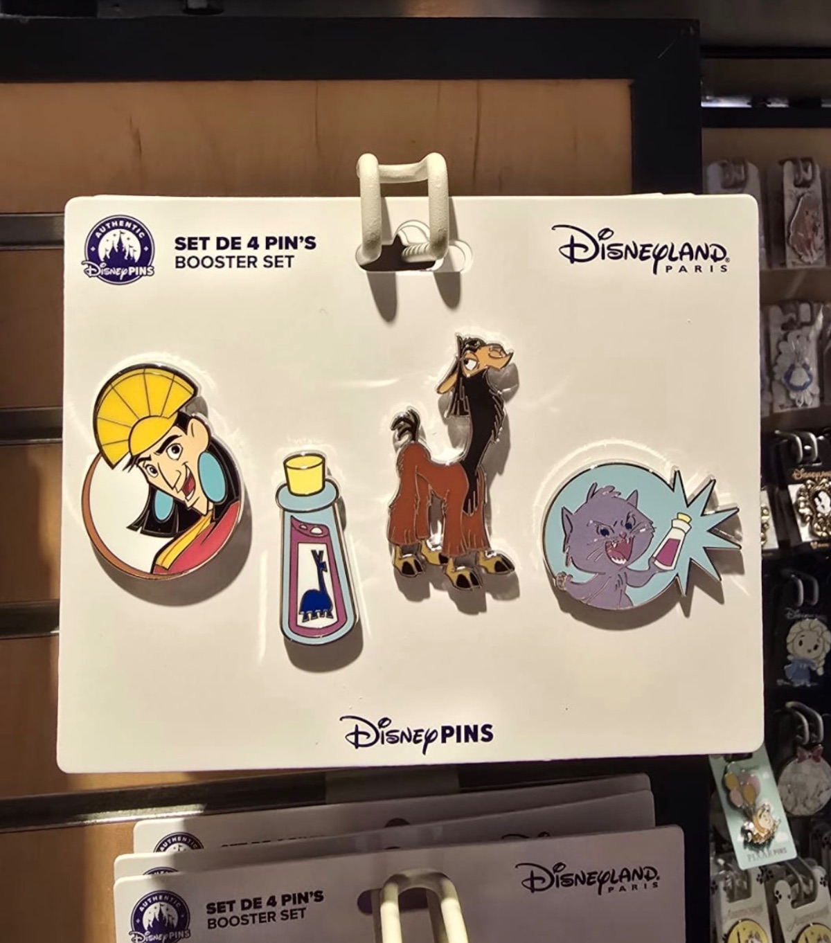 Disneyland Paris Emperor’s New Groove Kuzco Llama Yzma Booster Set of 4 Pins view 1