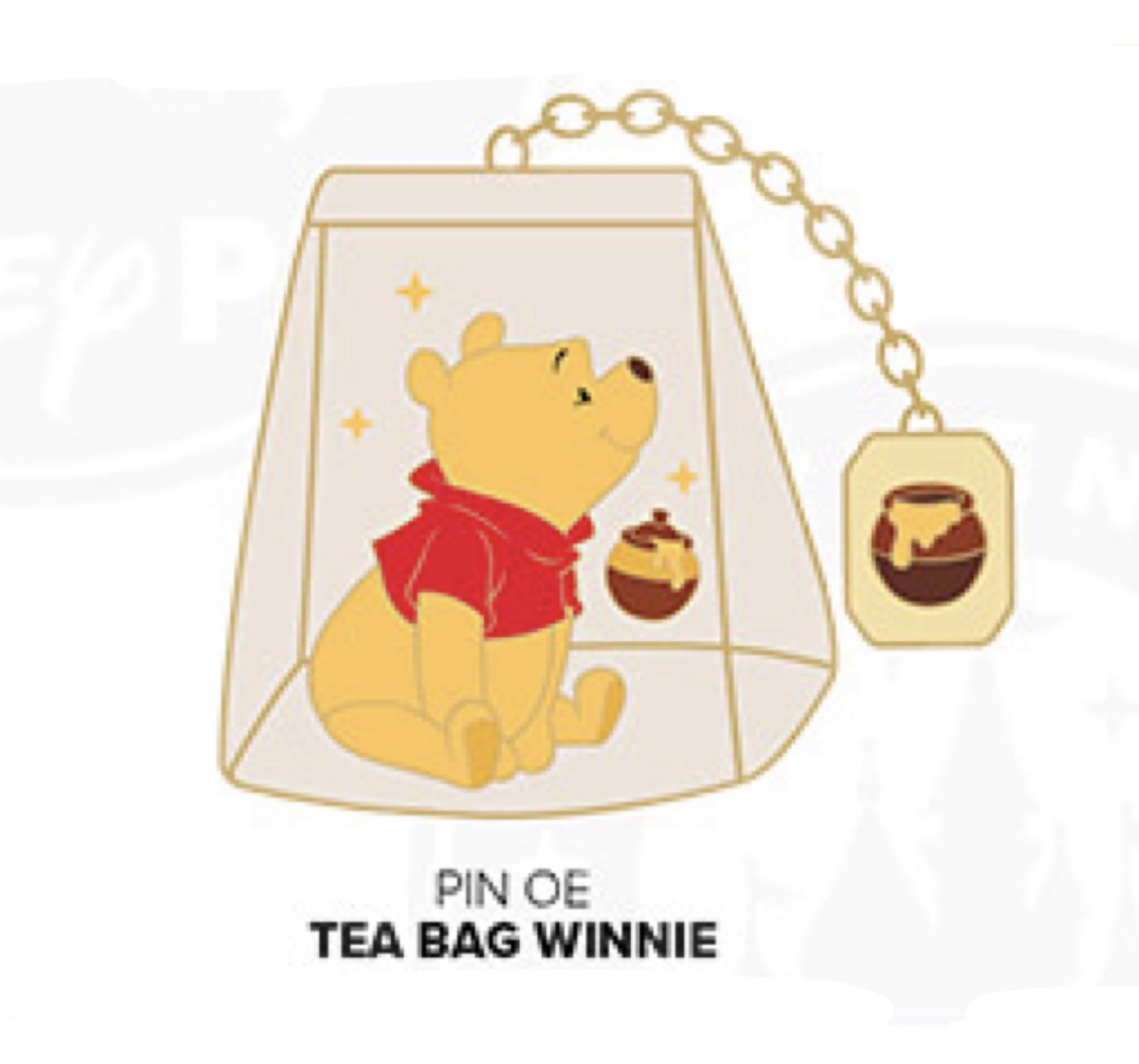 Disneyland Paris August 2026 Winnie the Pooh Teabag Pin