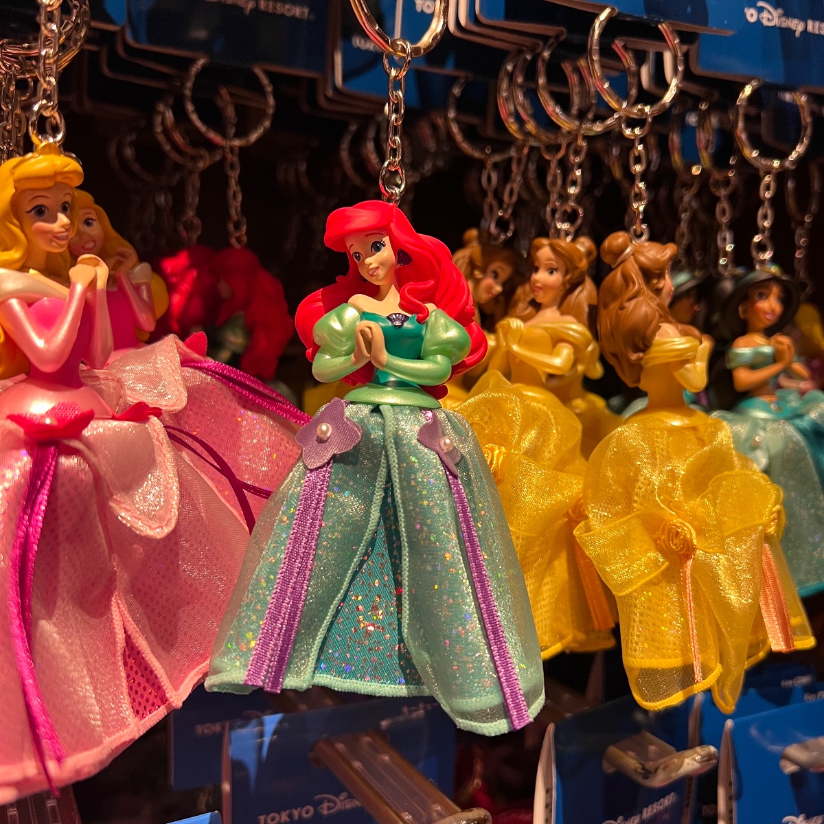 Tokyo Disney Little Mermaid Ariel Green Dress Keyring view 1