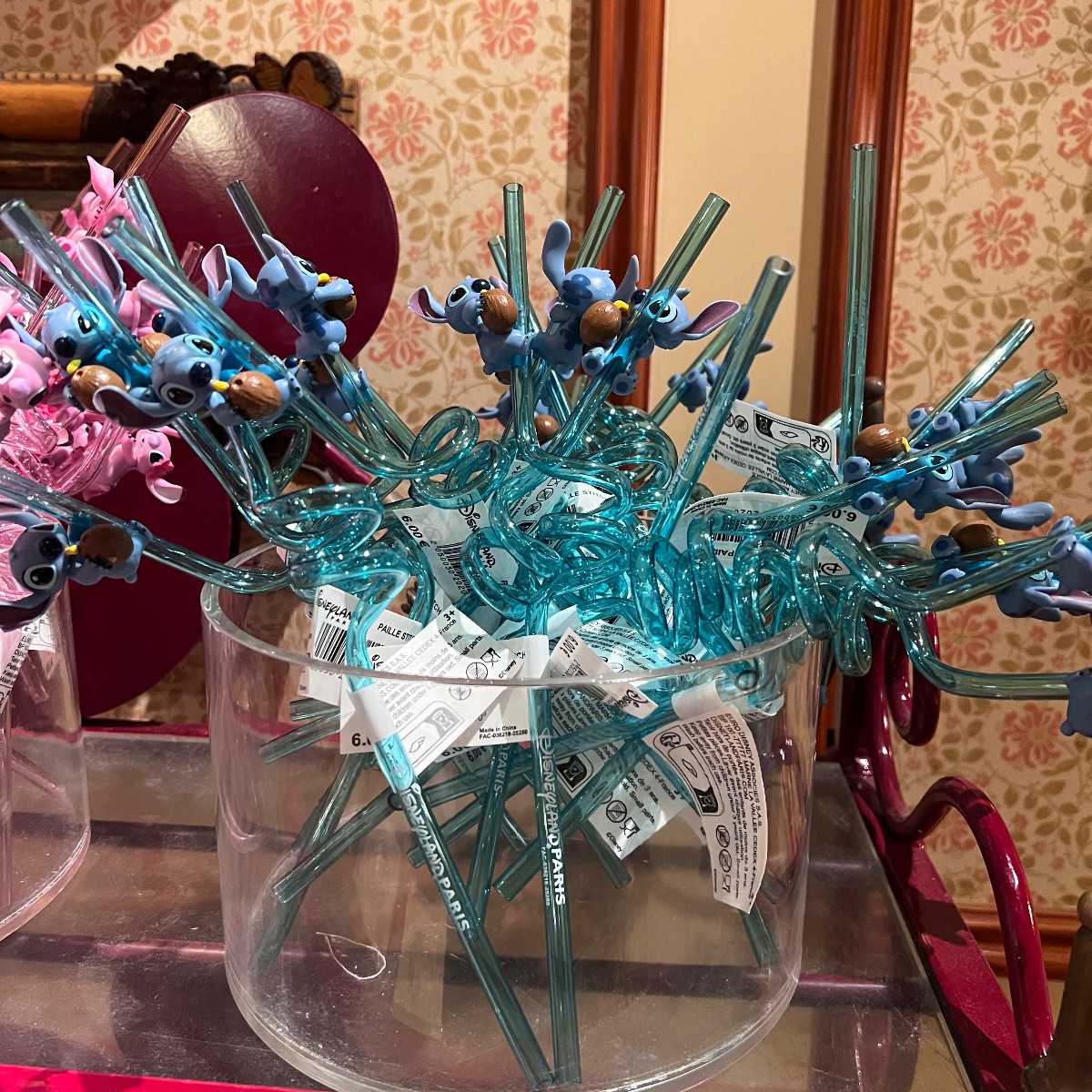 Disneyland Paris Stitch Swirly Drinking Straw