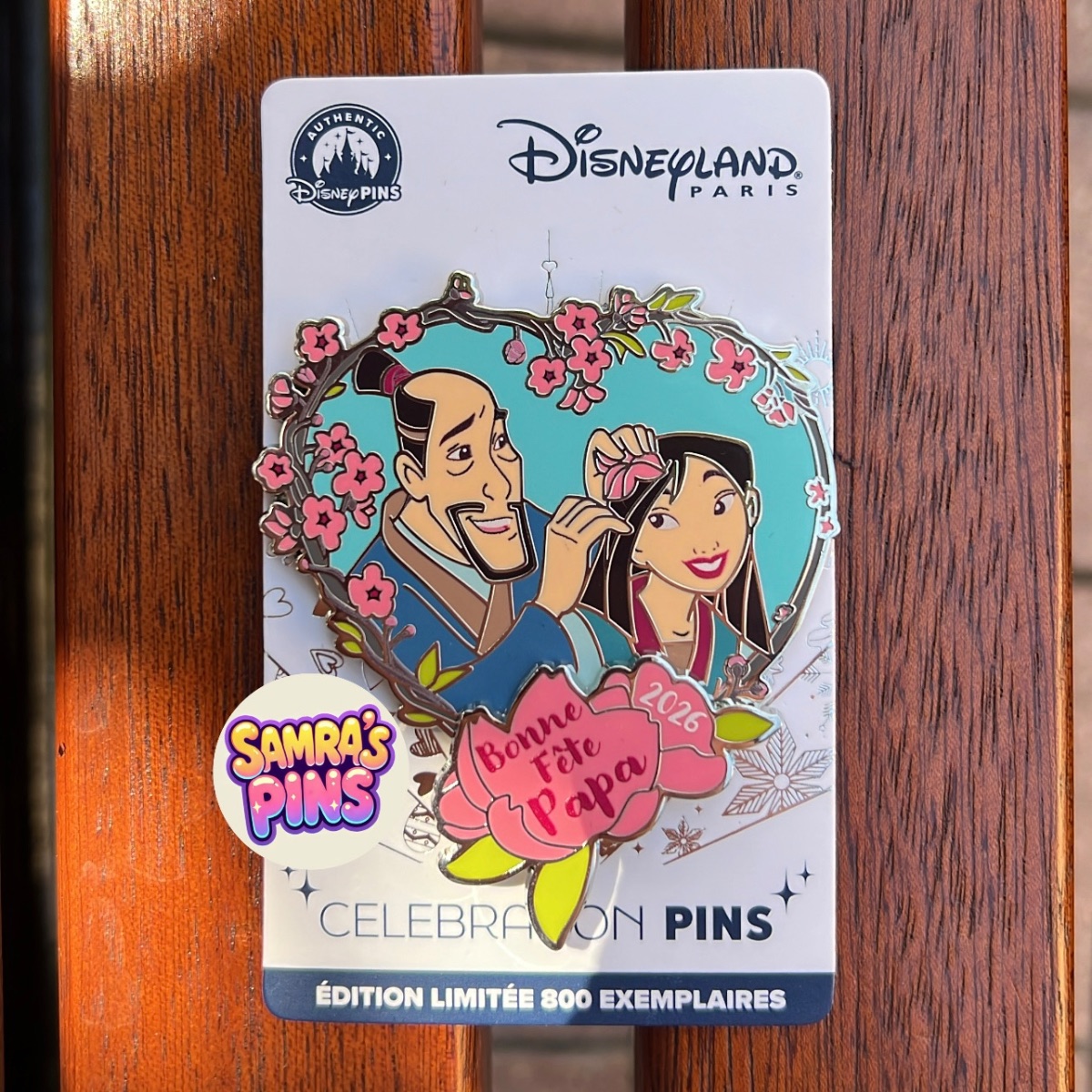 Disneyland Paris Limited Edition Mulan Father’s Day Pin view 1