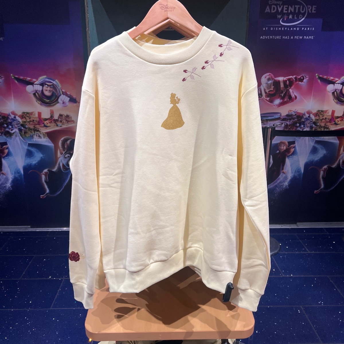 Disney Store Beauty and the Beast Gold Embroidered Sweater view 2