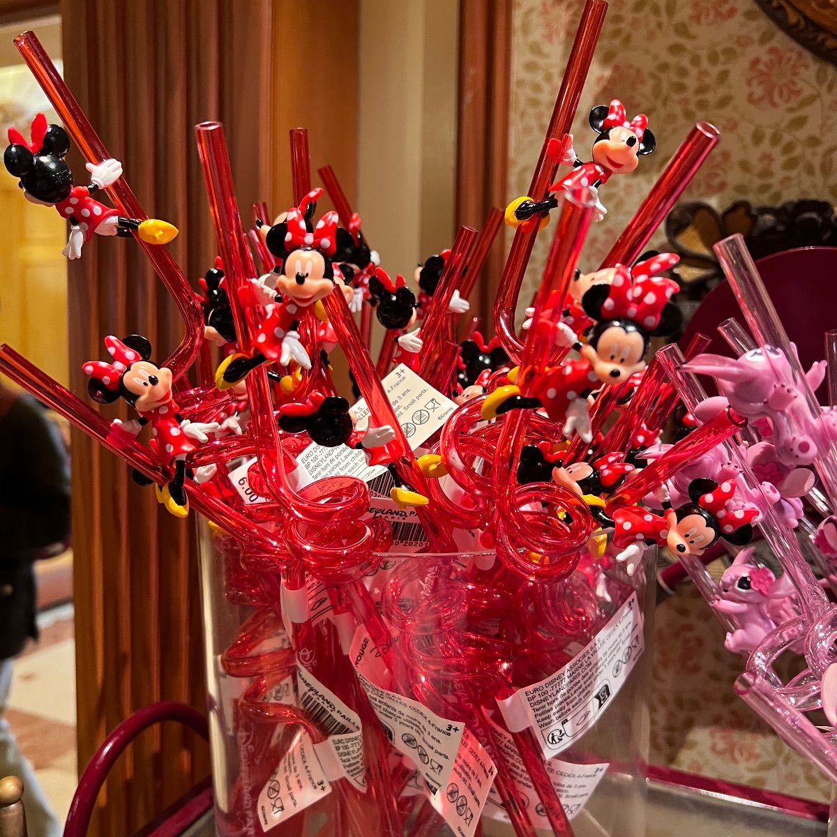 Disneyland Paris Minnie Mouse Swirly Drinking Straw view 2