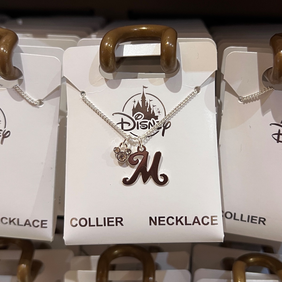 Disneyland Paris Letters ‘M’ Mickey Head Necklace