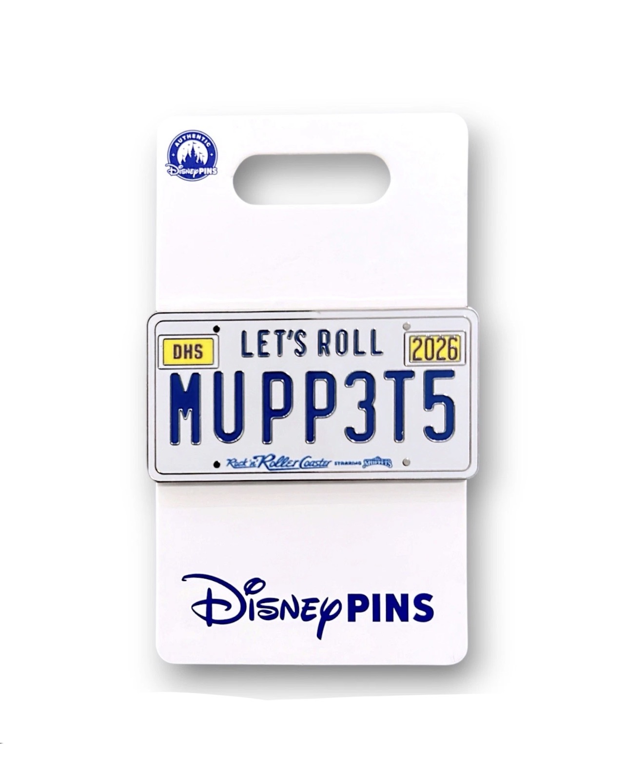 Walt Disney World Muppets Rock ‘n’ Roller Coaster License Plate Pin view 1