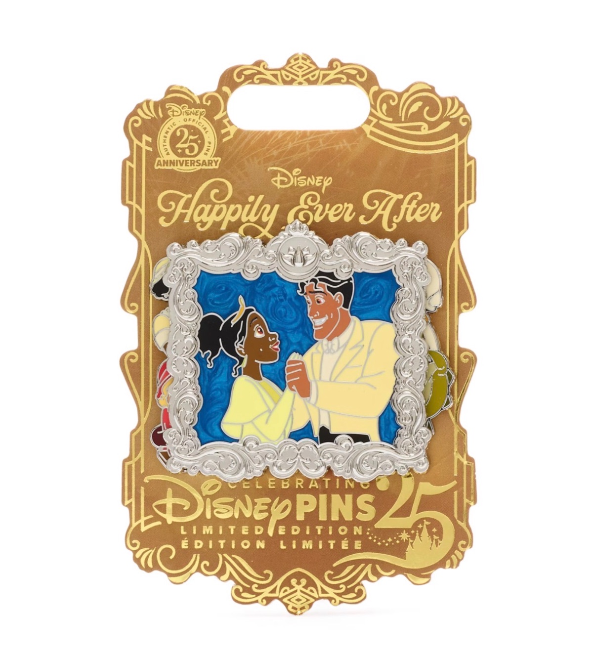 Disney Store Limited Edition Happily Ever After Princess and the Frog Tiana Naveen Slider Pin