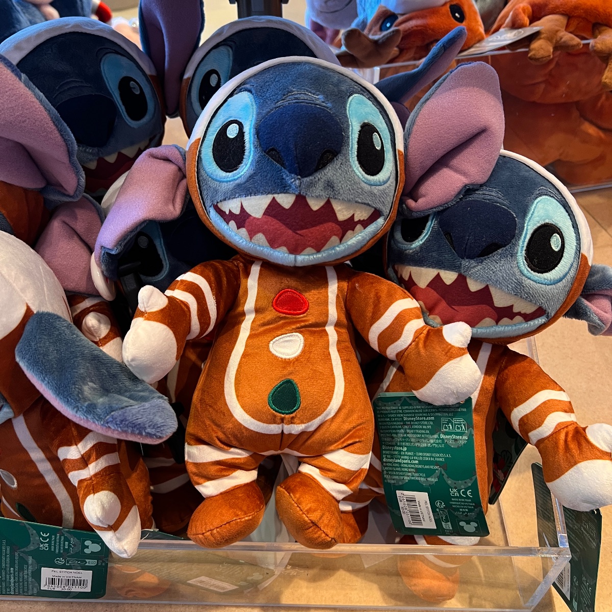 Disneyland Paris Christmas Stitch Gingerbread Plush