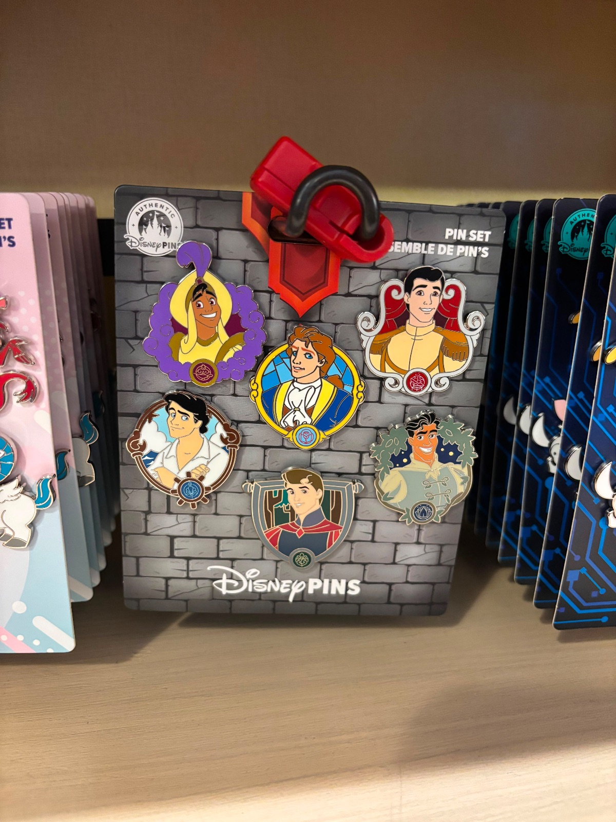 US Disney Princes 6 Pin Booster Pack