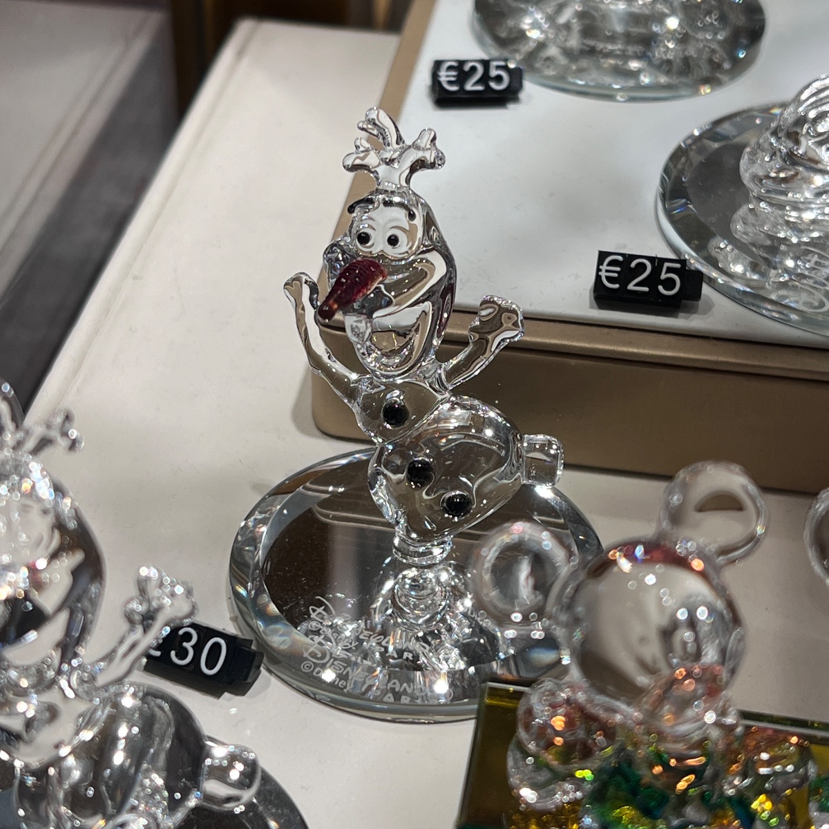 Disneyland Paris Crystal Frozen Olaf Mini Figurine